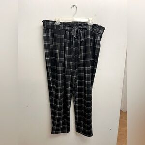 For Better Days plaid tie waist pants